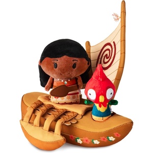 Hallmark itty Bitty Disney Moana Plush Toys, Set of 3 (Moana and Heihei with Boat) Gift for Kids, Collectors, Fans