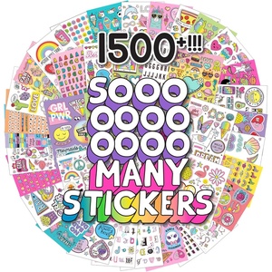 Horizon Group USA Sticker Book with Large and Small Sizes, Kids Stationary for Water Bottle, Notebooks, and Party Favors, Rainbow Brite(Just My Style)