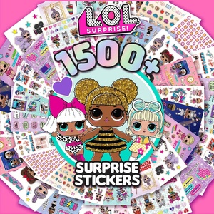 Horizon Group USA Sticker Book with Large and Small Sizes, Kids Stationary for Water Bottle, Notebooks, and Party Favors, Rainbow Brite(Lol Surprise)