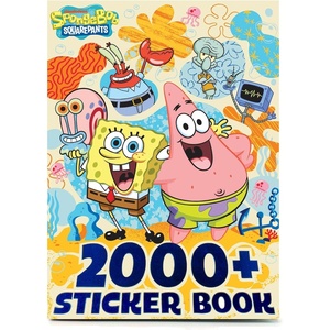 Horizon Group USA Sticker Book with Large and Small Sizes, Kids Stationary for Water Bottle, Notebooks, and Party Favors, Rainbow Brite(Spongebob Squarepants)