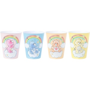 Silver Buffalo Rainbow Brite 4 Piece Mini Glass Set Featuring Starlite, Twink, Rainbow Brite, and Puppy Brite, 1.5 Ounces(Care Bears Rainbow)