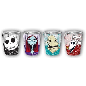 Silver Buffalo Rainbow Brite 4 Piece Mini Glass Set Featuring Starlite, Twink, Rainbow Brite, and Puppy Brite, 1.5 Ounces(Disney The Nightmare Before Christmas)