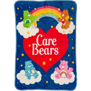 Silver Buffalo Rainbow Brite Rainbowland 45″ x 60″ Fleece Throw, Soft and Cozy Blanket, 250 GSM(Care Bears and Heart Logo)