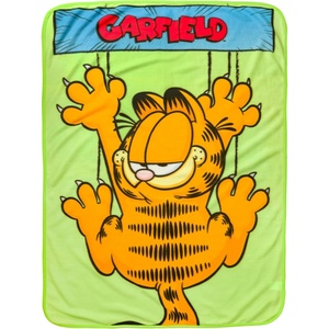 Silver Buffalo Rainbow Brite Rainbowland 45″ x 60″ Fleece Throw, Soft and Cozy Blanket, 250 GSM(Garfield Hanging on)