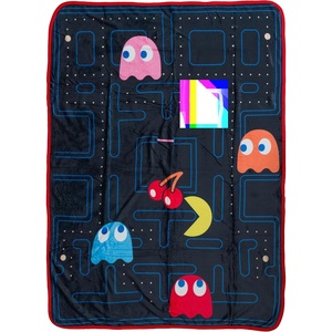 Silver Buffalo Rainbow Brite Rainbowland 45″ x 60″ Fleece Throw, Soft and Cozy Blanket, 250 GSM(Pacman)