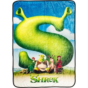 Silver Buffalo Rainbow Brite Rainbowland 45″ x 60″ Fleece Throw, Soft and Cozy Blanket, 250 GSM(Shrek Movie Poster)