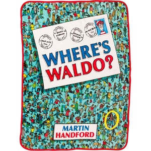 Silver Buffalo Rainbow Brite Rainbowland 45″ x 60″ Fleece Throw, Soft and Cozy Blanket, 250 GSM(Where’s Waldo Postcard)