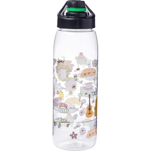 Silver Buffalo Rainbow Brite “Sparkle” Water Bottle with Screw Lid Featuring Rainbow Brite and Twink, 28 Ounces(Friends Iconic Doodles)