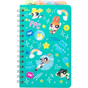 Silver Buffalo Rainbow Brite Spiral Tabbed Notebook Featuring Twink, Starlite, Rainbow Brite, Puppy Brite, and Shy Violet, 8″ x 5″(Power Puff Girls)