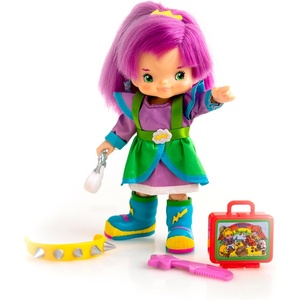 The Loyal Subjects Rainbow Brite 5.5-inch Tickled Pink Poseable Fashion Doll with 4 Surprise Reveal Accessories(Stormy)