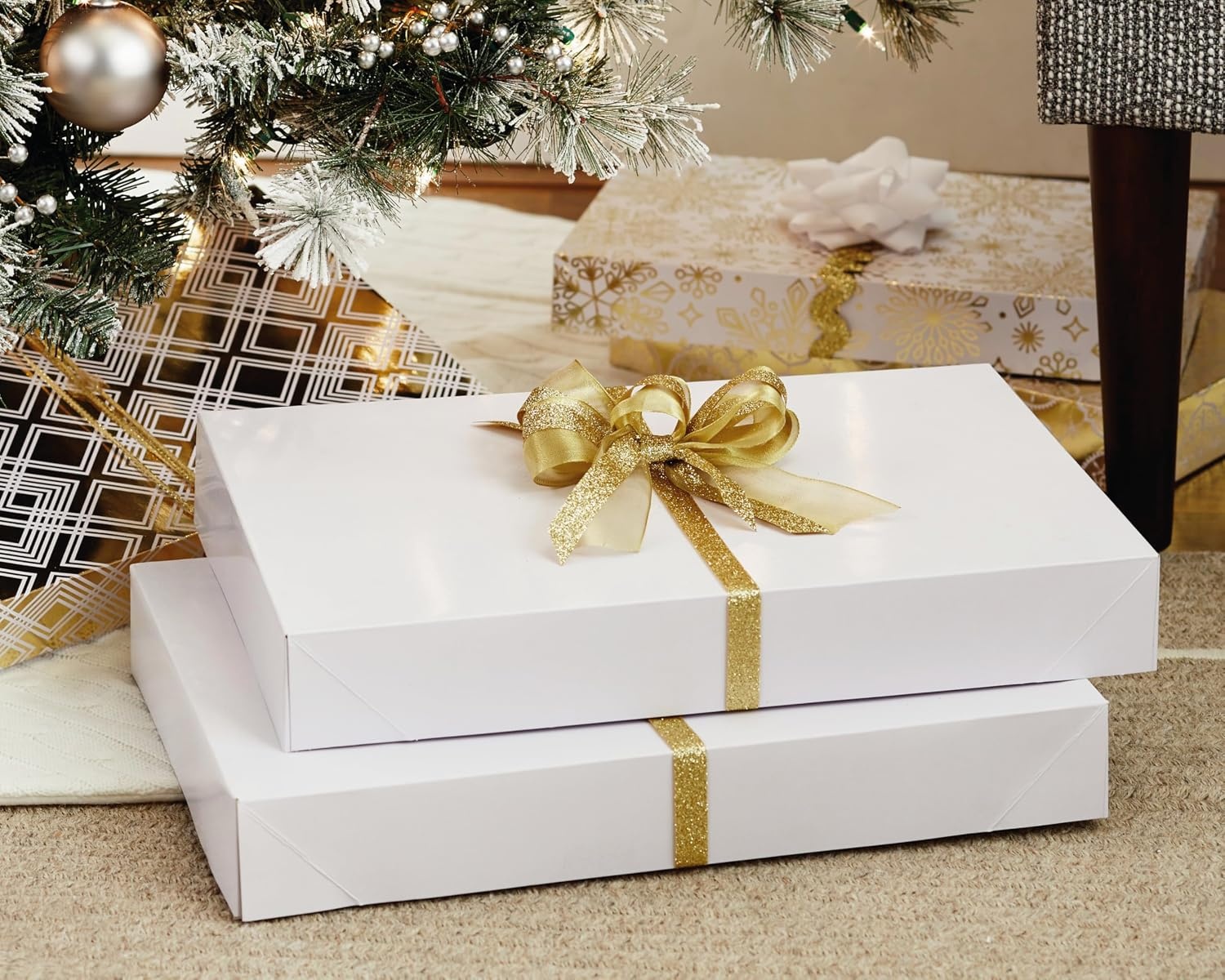 image:imageHallmark 17 XL Gift Boxes with Lids 12 White Robe Boxes White for Birthdays Graduations Christmas Weddings Bridal Showers2 Count Pack of 1