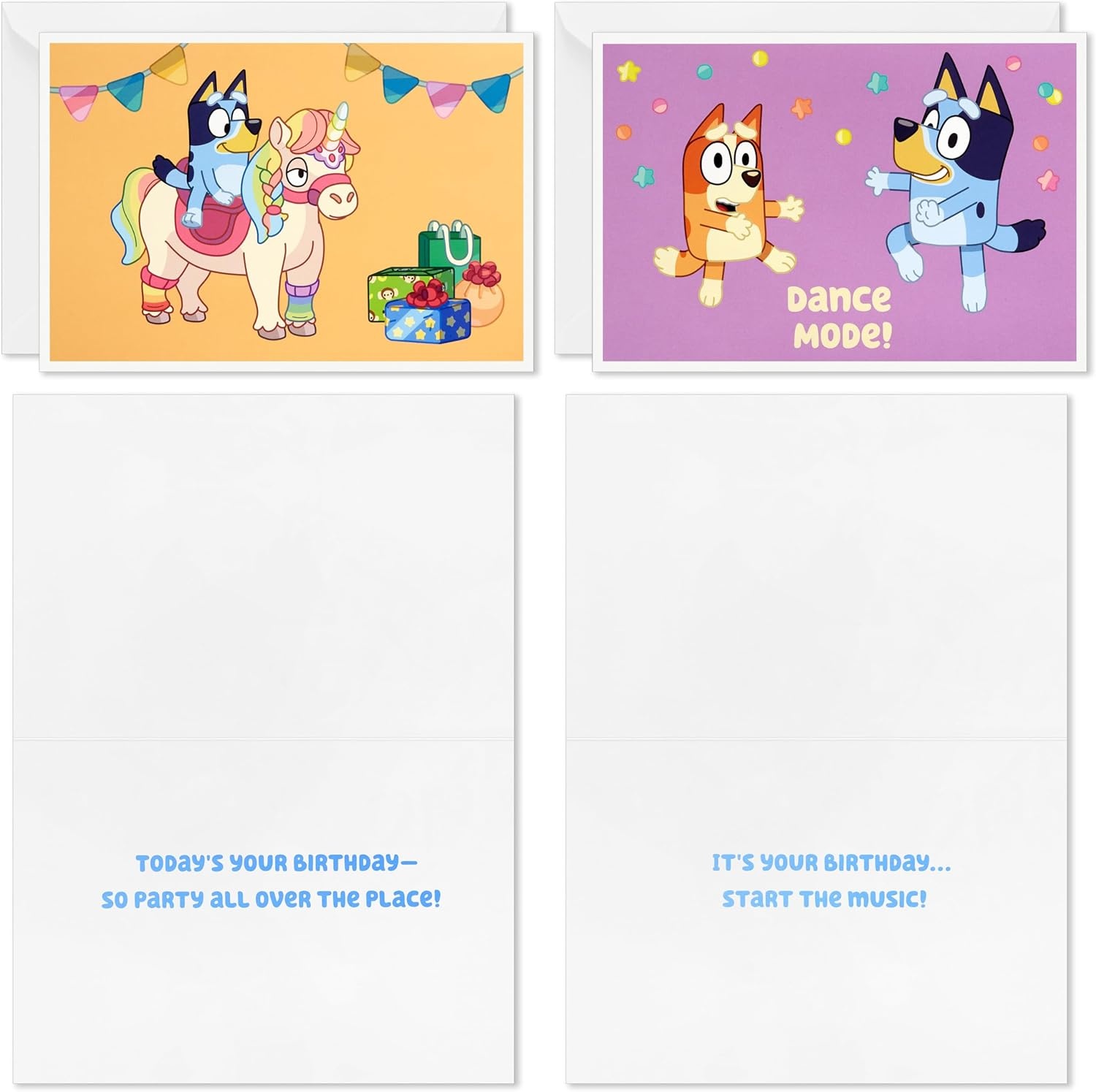 image:imageHallmark Bluey Kids Birthday Card Assortment 16 Cards with Envelopes Unicorn Dance Mode HoorayUnicorn Dance Mode Hooray