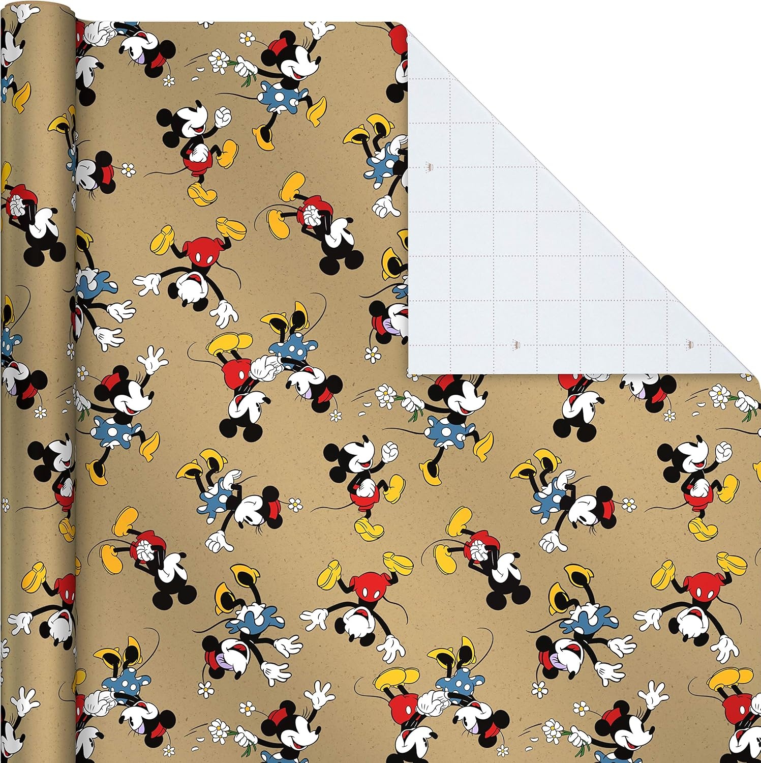 image:imageHallmark Disney Mickey Mouse Wrapping Paper with Cut Lines on Reverse 3Pack 60 sq ft ttl for Birthdays Christmas Hanukkah Baby Showers and MoreMickey Mouse 3 Rolls