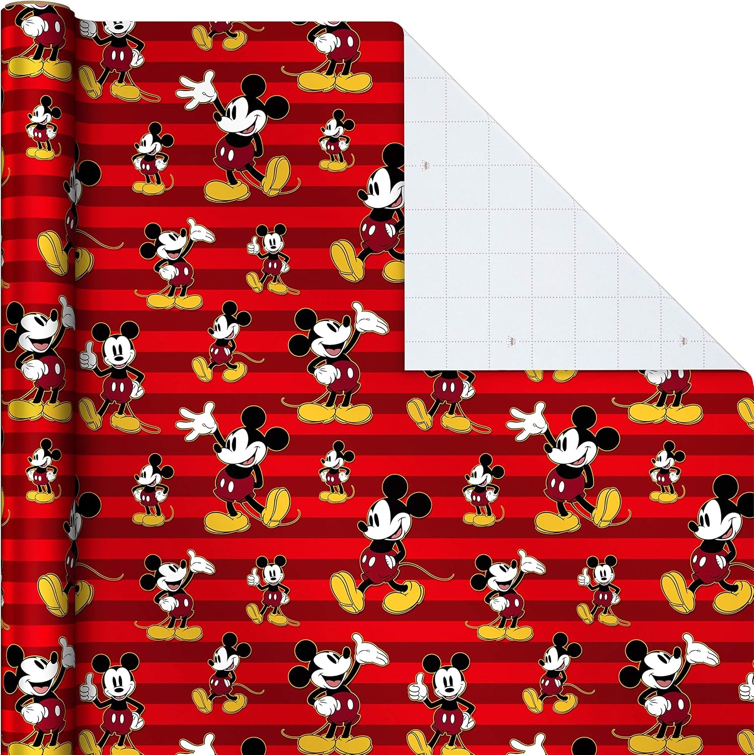 image:imageHallmark Disney Mickey Mouse Wrapping Paper with Cut Lines on Reverse 3Pack 60 sq ft ttl for Birthdays Christmas Hanukkah Baby Showers and MoreMickey Mouse 3 Rolls