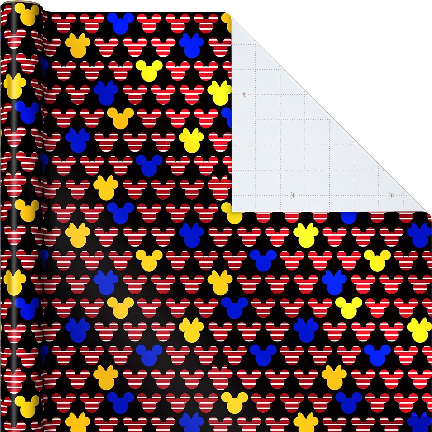 image:imageHallmark Disney Mickey Mouse Wrapping Paper with Cut Lines on Reverse 3Pack 60 sq ft ttl for Birthdays Christmas Hanukkah Baby Showers and MoreMickey Mouse 3 Rolls