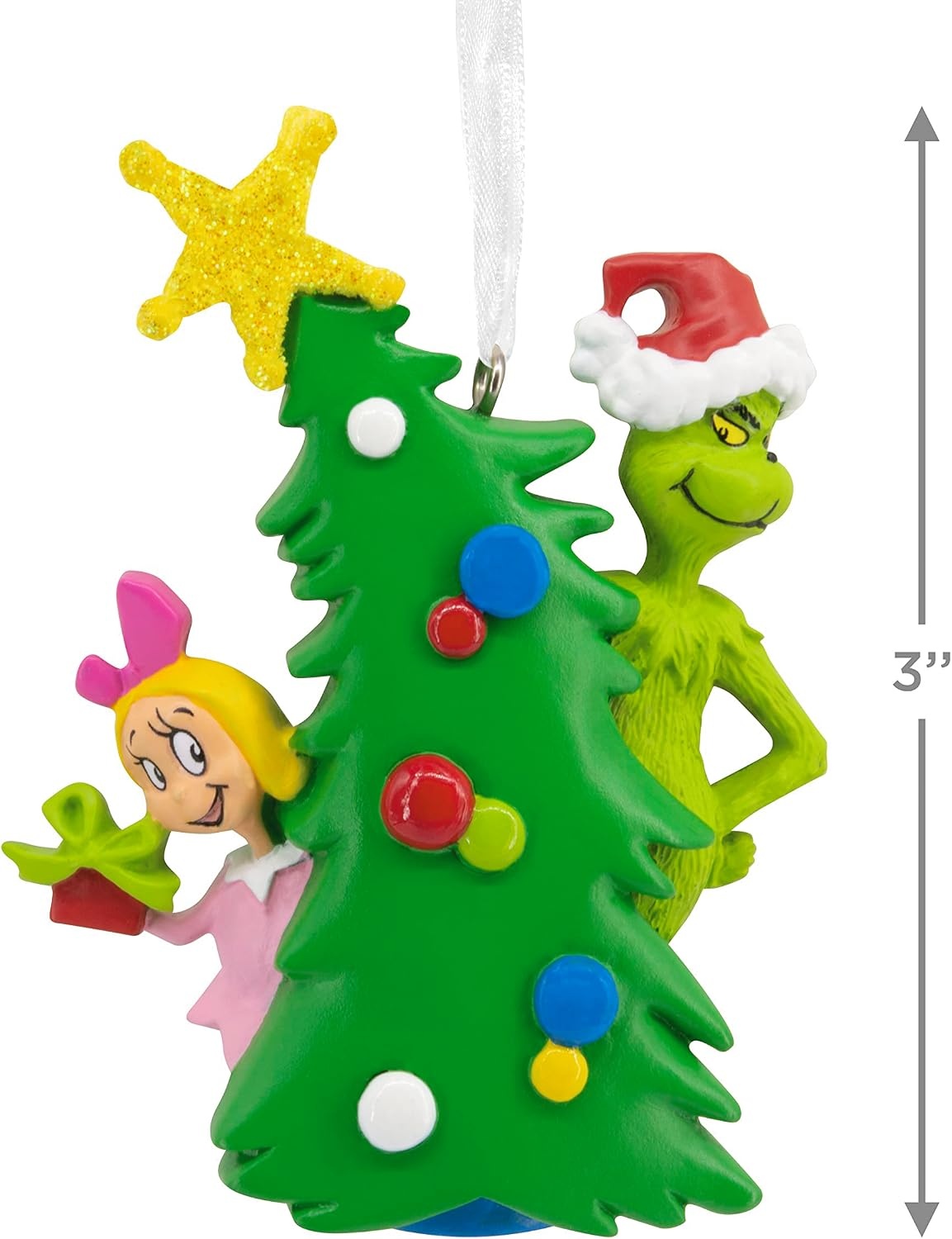image:imageHallmark Dr Seusss How the Grinch Stole Christmas Grinch with Cindy Lou Who Christmas OrnamentPack of 1