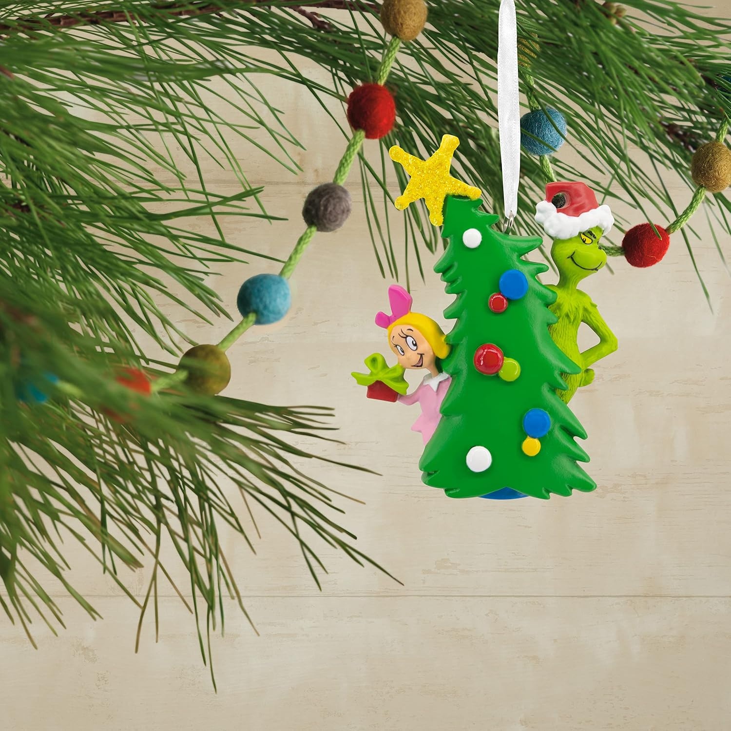 image:imageHallmark Dr Seusss How the Grinch Stole Christmas Grinch with Cindy Lou Who Christmas OrnamentPack of 1
