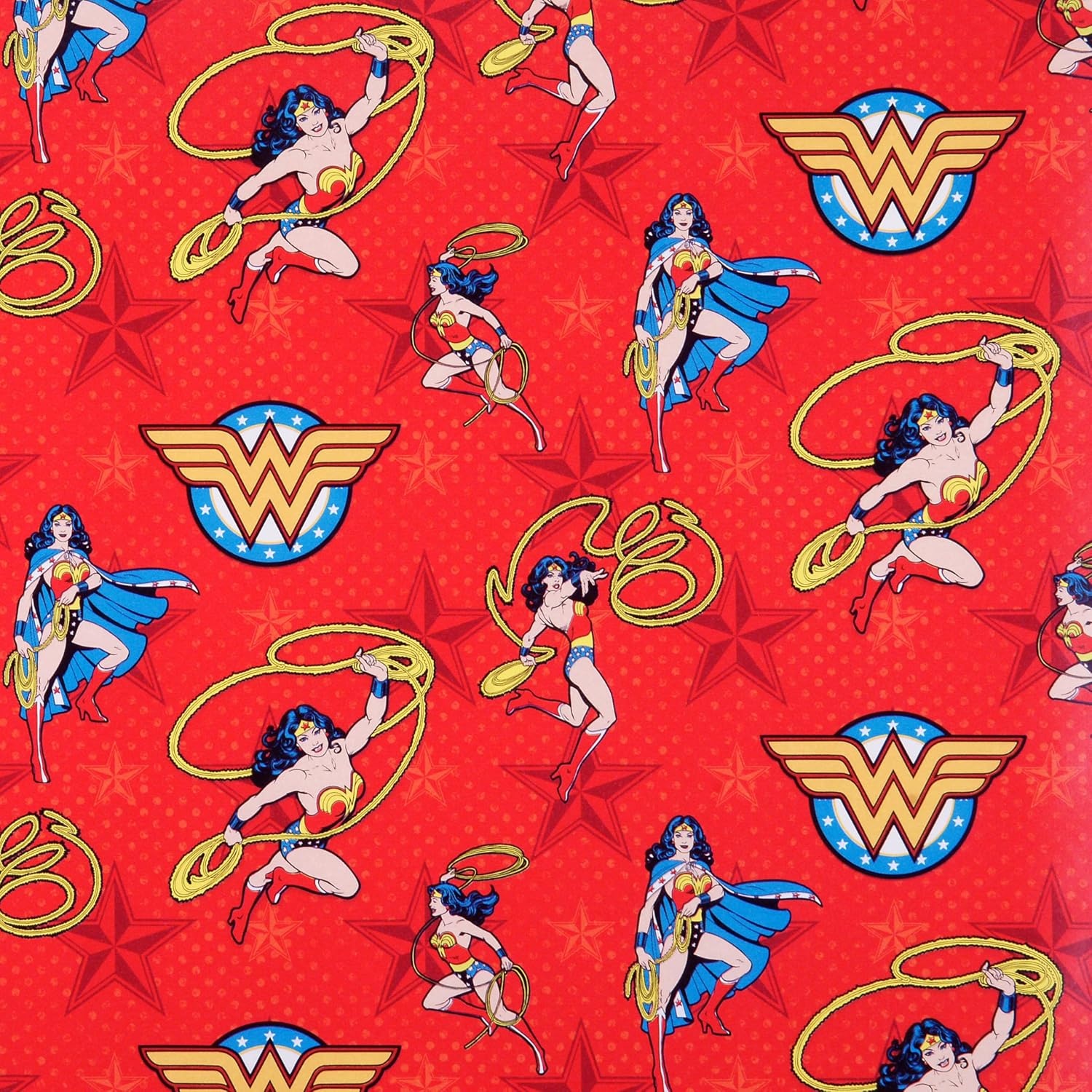 image:imageHallmark Justice League Wrapping Paper Bundle with Cut Lines on Reverse 3 Rolls 60 sq ft ttl Wonder Woman Batman Superman Flash Green LanternJustice League