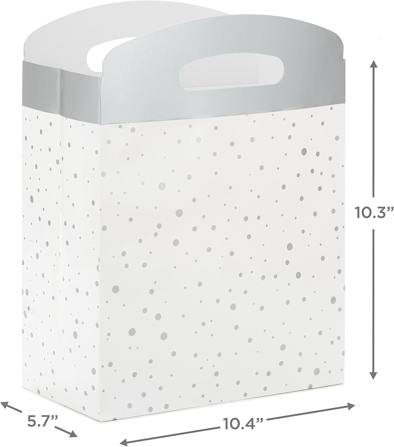 image:imageHallmark Medium SelfSealing Gift Bags with Handles 4 Bags 2 Designs Gold Stripes Silver and White Diamonds for Valentines Day Weddings Anniversaries Graduations Any OccasionGold Plaid Silver Dots