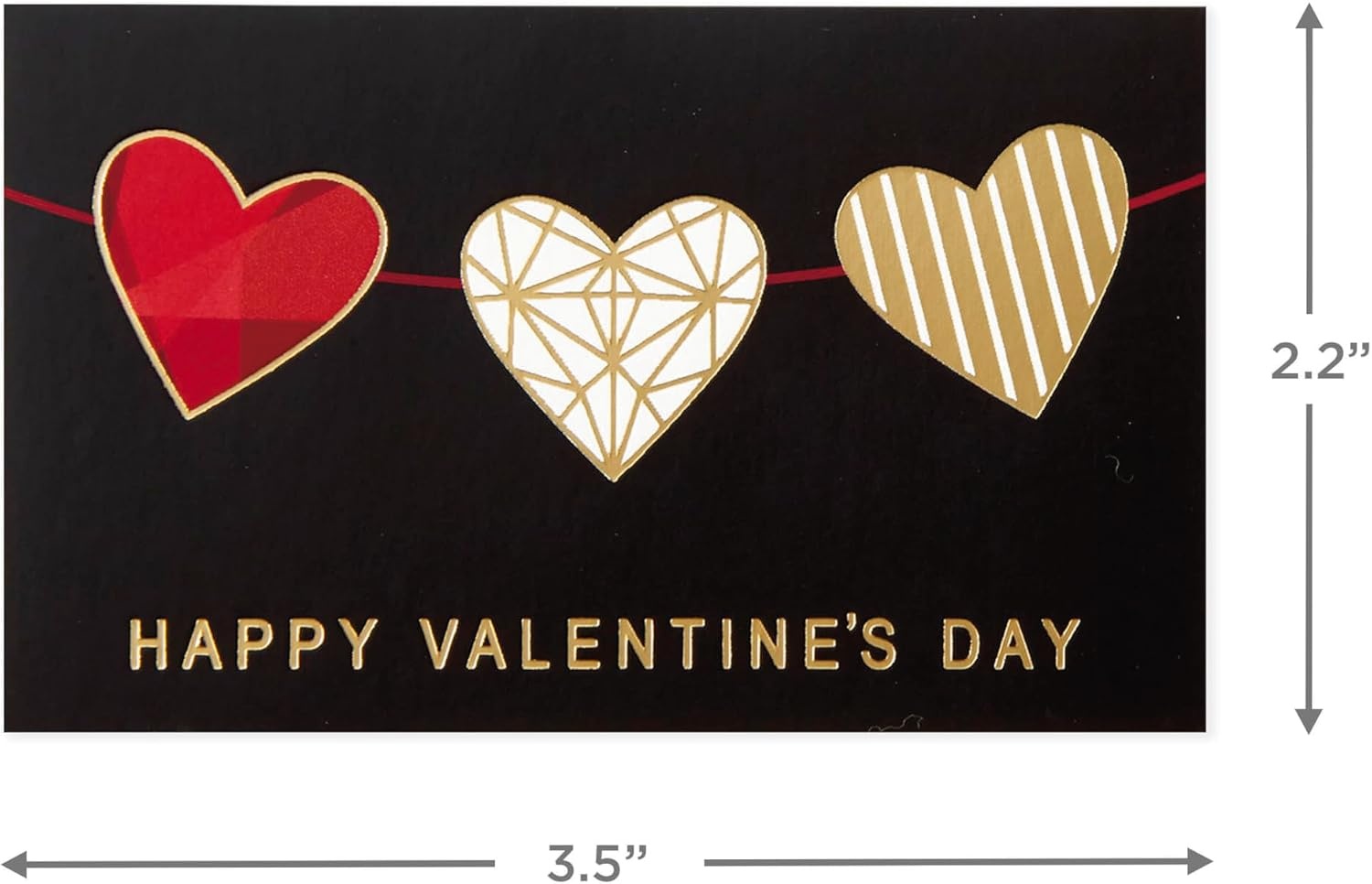 image:imageHallmark Mini Valentines Day Cards Assortment 18 Cards with Envelopes Foil Hearts Galentines Day Cards PackFoil Hearts Folded Mini Valentines