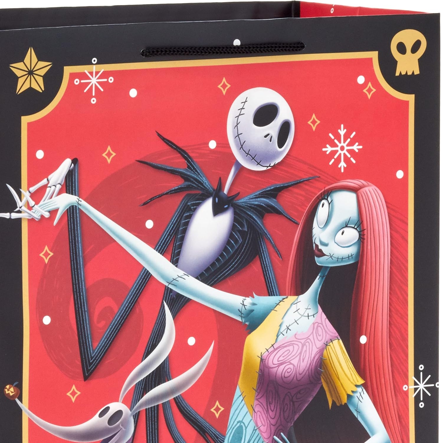 image:imageHallmark Nightmare Before Christmas Wrapping Paper Mini Rolls 3Pack Jack Skellington Sally Zero on Pink Purple Black for Birthdays Valentines Day Halloween Any Occasion 45 Sq Ft TotalNightmare Before Christmas 3 Gift Bags