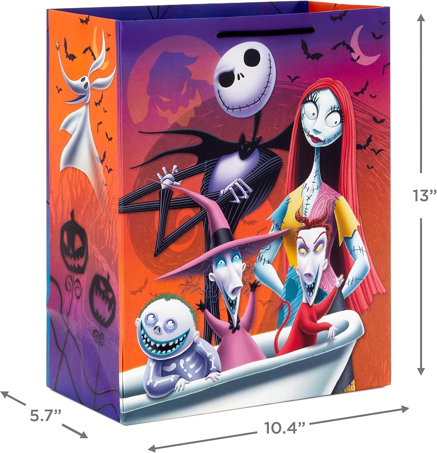 image:imageHallmark Nightmare Before Christmas Wrapping Paper Mini Rolls 3Pack Jack Skellington Sally Zero on Pink Purple Black for Birthdays Valentines Day Halloween Any Occasion 45 Sq Ft TotalNightmare Before Christmas 3 Gift Bags