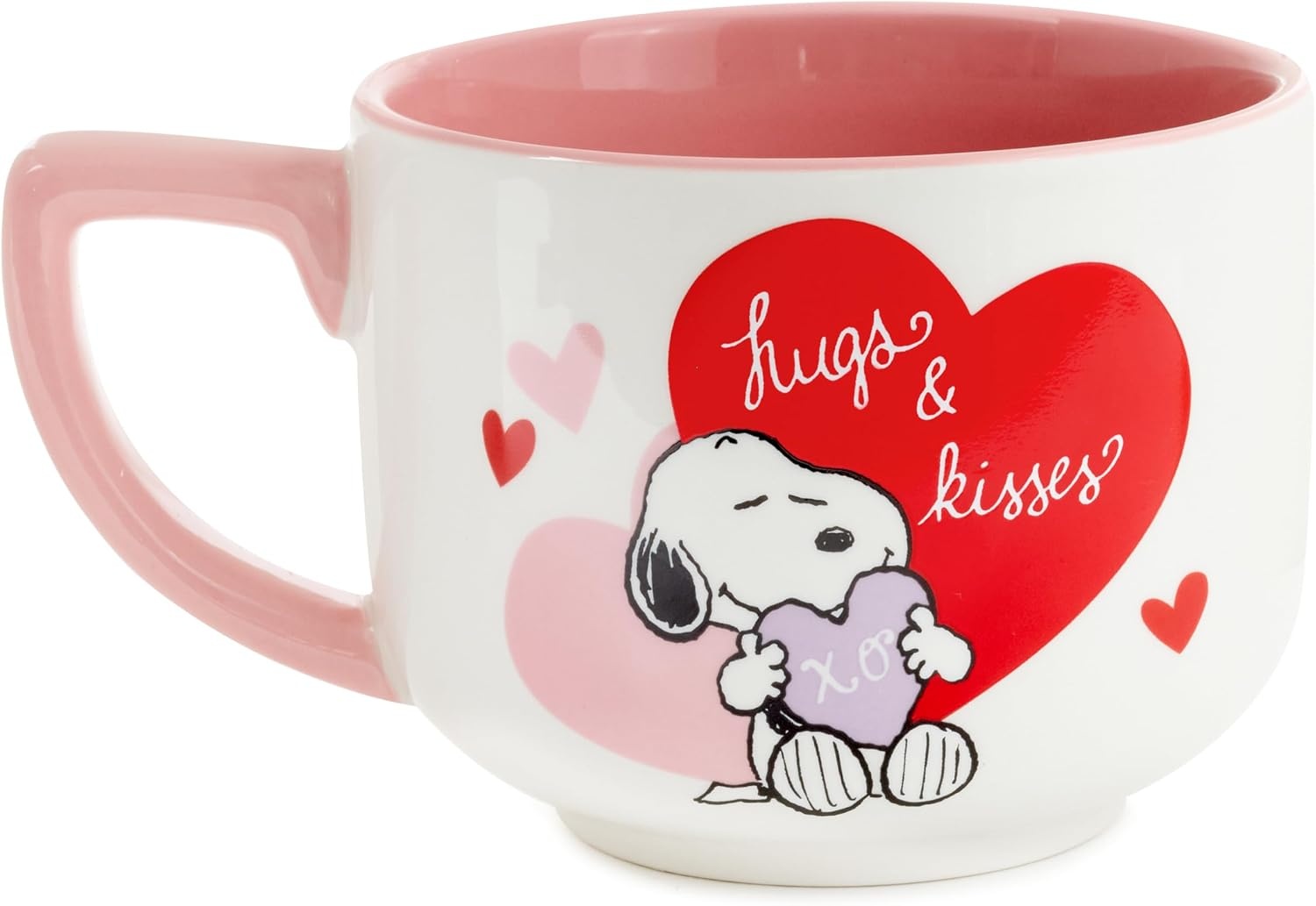 image:imageHallmark Peanuts Black and Red Ceramic Mug 25 oz Christmas Carols Gift for Kids Fans CollectorsSnoopy Valentines Day