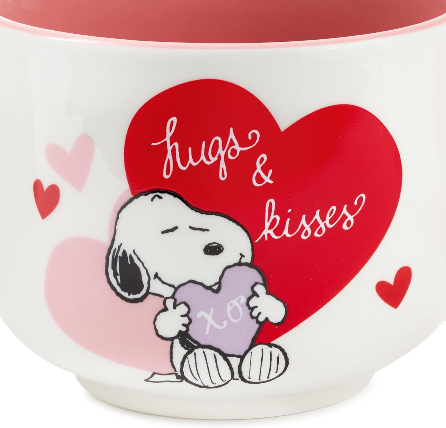 image:imageHallmark Peanuts Black and Red Ceramic Mug 25 oz Christmas Carols Gift for Kids Fans CollectorsSnoopy Valentines Day