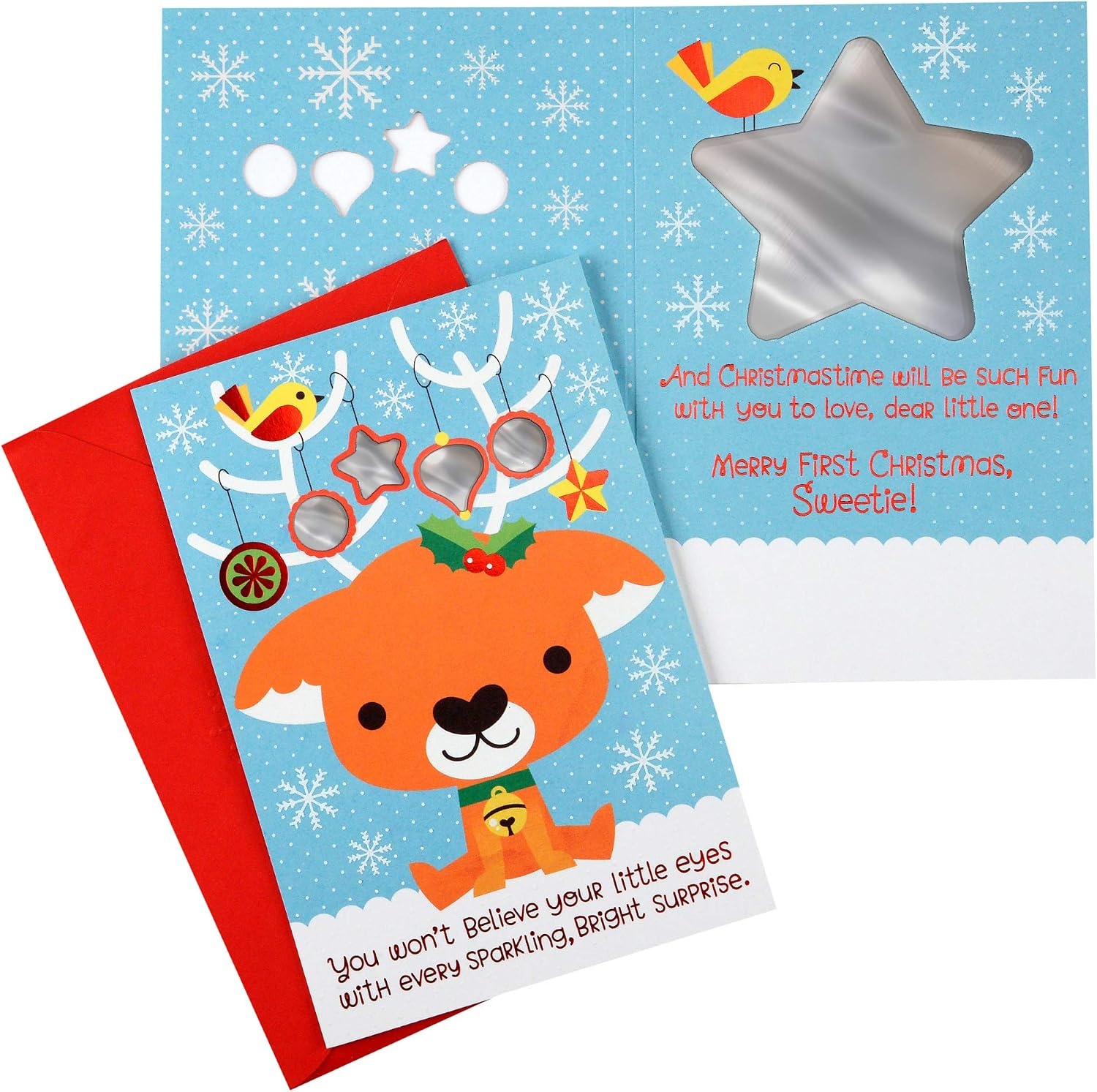 image:imageHallmark Valentines Day Card for Son or Daughter from Mom Stitched HeartsBabys 1st All Seasons 5 Cards with Envelopes