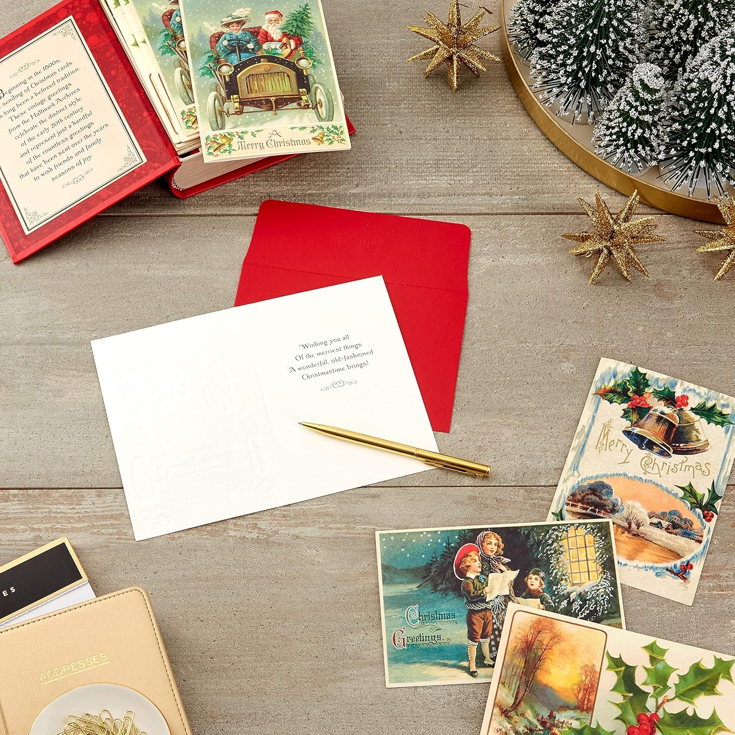 image:imageHallmark Valentines Day Cards Assortment 24 Cards and Envelopes Heart DecoVintage Christmas  Book Box with Cards