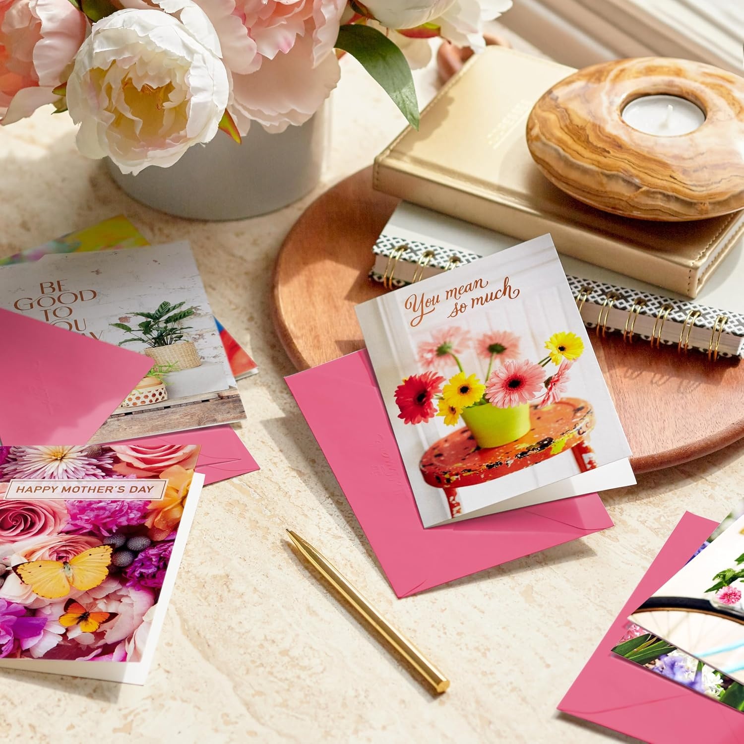 image:imageHallmark Valentines Day Cards Assortment Bold Type 24 Cards and EnvelopesMothers Day Photography Card Assortment