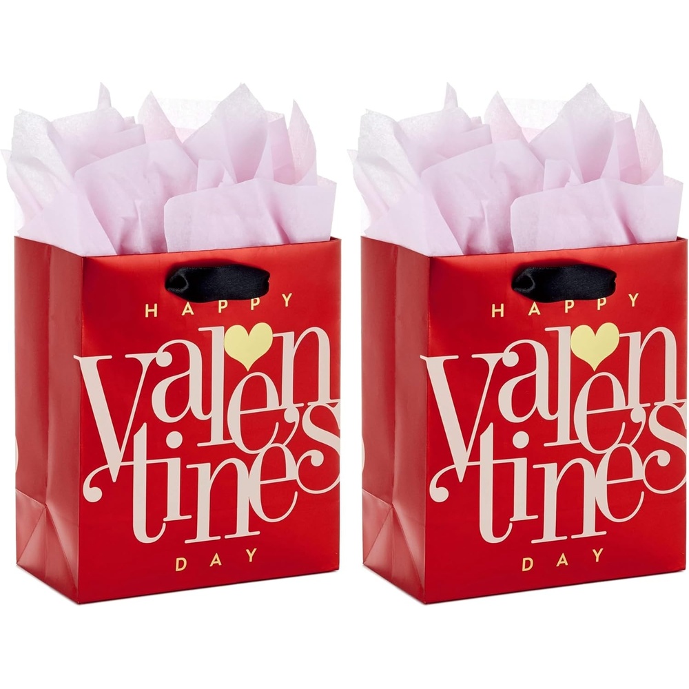 image:imageHallmark 15 Extra Large Valentines Day Gift Bag with Tissue Paper Candy Hearts1 Count Pack of 2