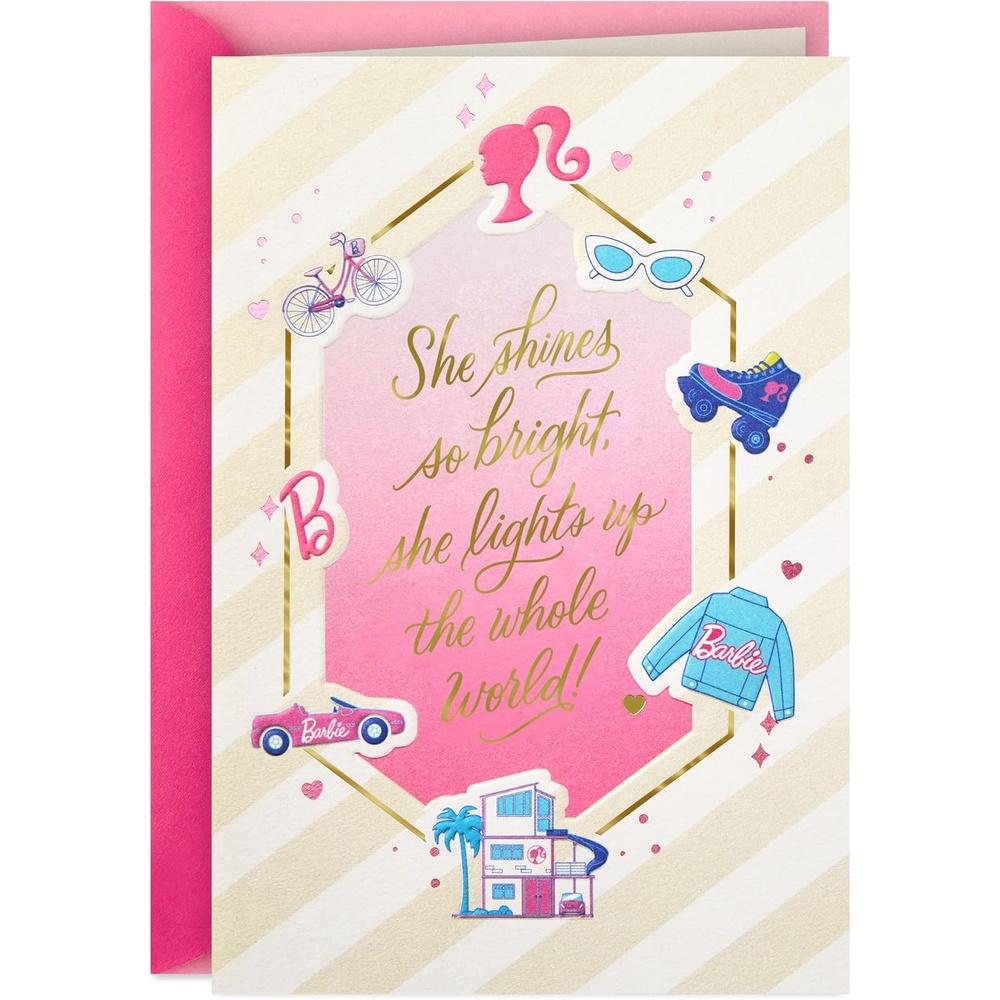 image:imageHallmark Barbie Blank Greeting Card She Shines So Bright for Birthdays Graduations Galentines Day All Occasion