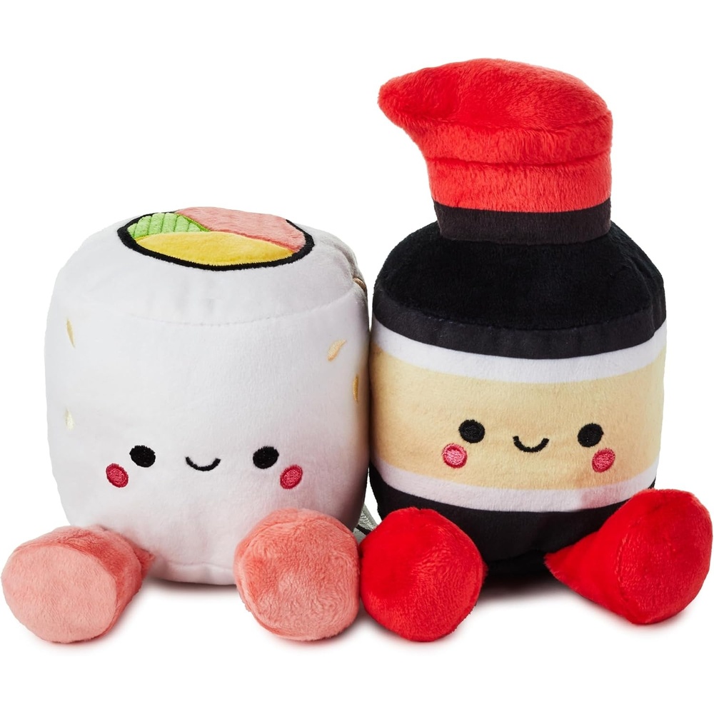 image:imageHallmark Better Together Magnetic Plush Hamburger and Fries 5 Stuffed Toys Easter Gifts for KidsSushi and Soy Sauce