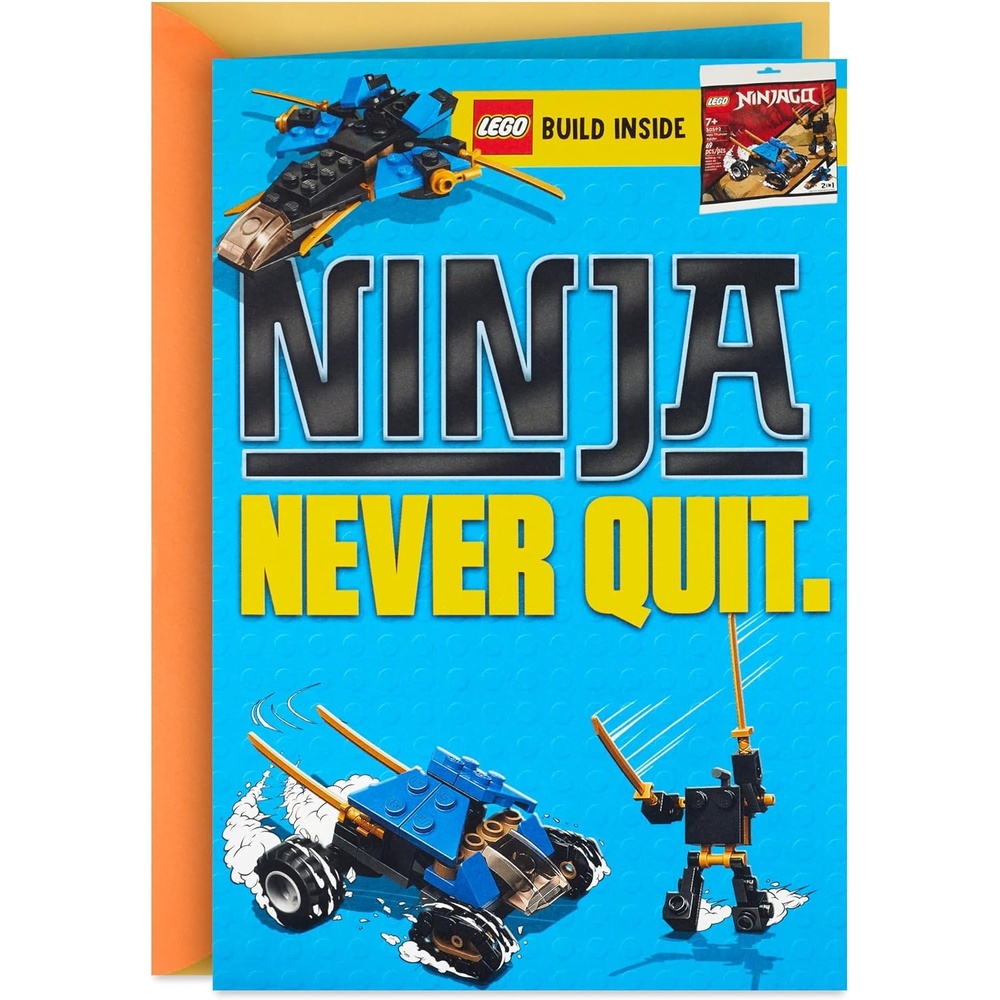 image:imageHallmark Birthday Card for Kids with Legos Ninjago Mini Thunder Raider Building Kit Ages 7 and UpNinjago Mini Thunder Raider Building Kit  Ages 7 and Up