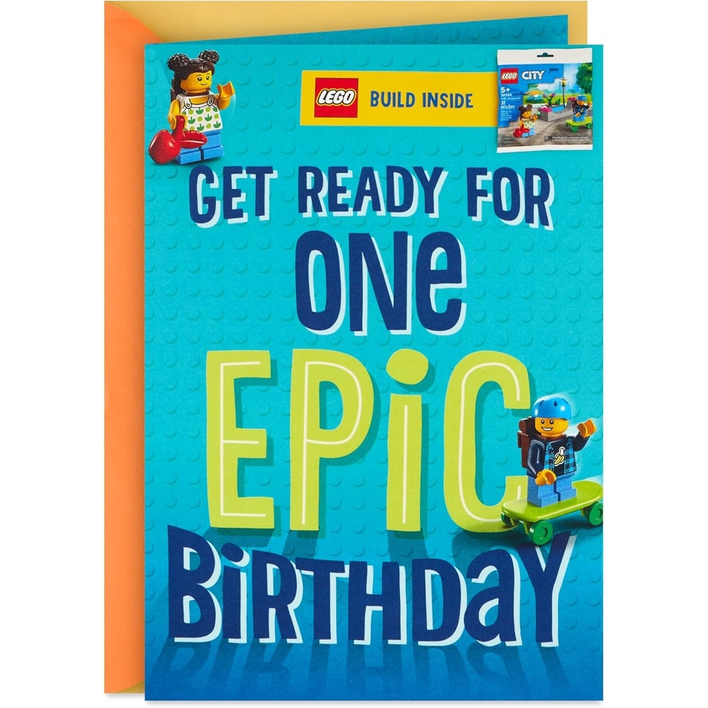 image:imageHallmark Birthday Card for Kids with Legos Playground Building Kit Ages 5 and UpPlayground Building Kit  Ages 5 and Up