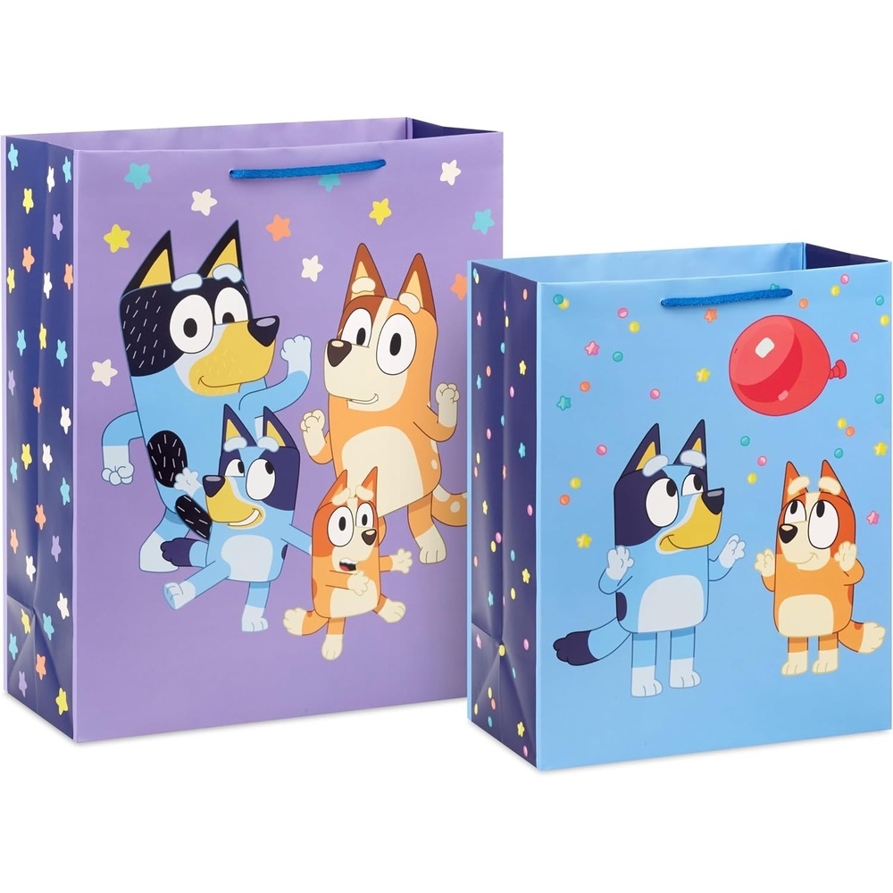 image:imageHallmark Bluey Birthday Gift Bag Set 2 Bags 13 Large and 15 Extra Large for Kids Grandchildren Boys GirlsBluey