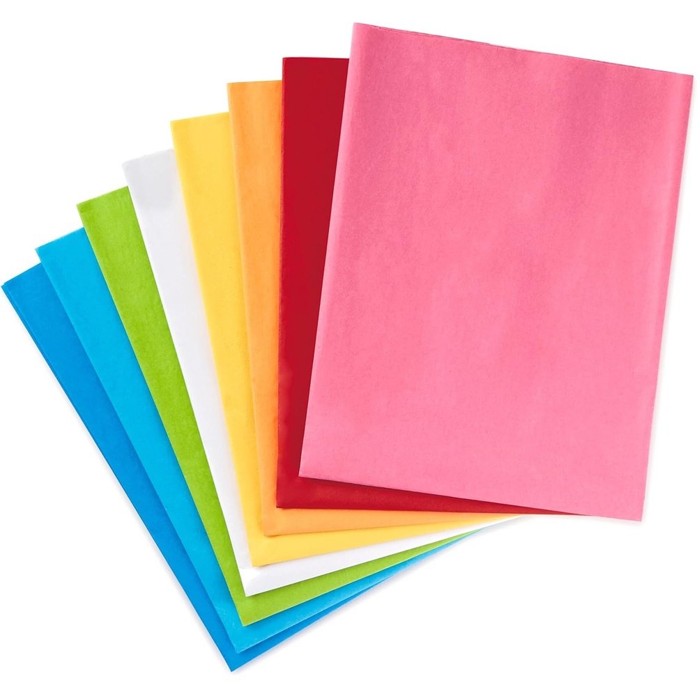 image:imageHallmark Bulk Tissue Paper Pastel Rainbow 8 Colors 120 Sheets for Easter Spring Gift Wrap Crafts DIY Paper Flowers Tassel Garland and MoreBright Rainbow