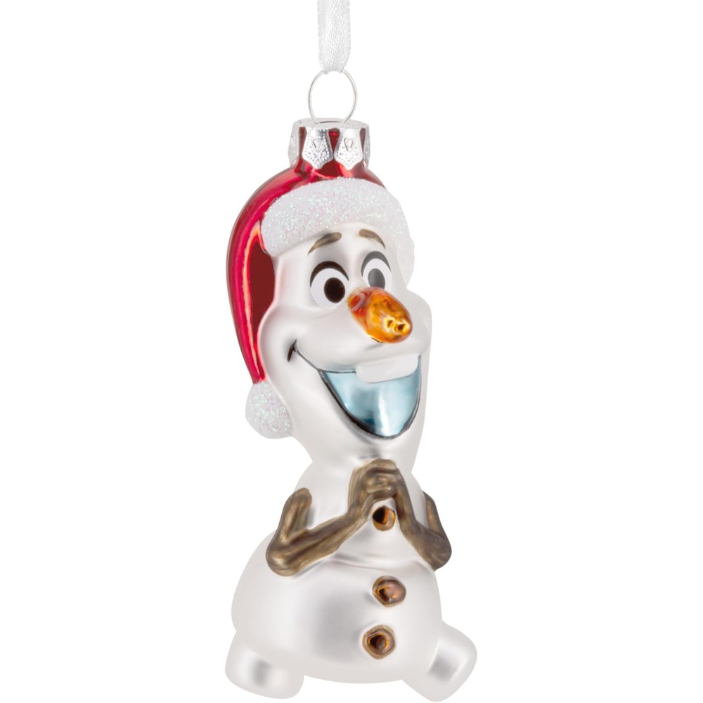 image:imageHallmark Christmas Ornament Disney Frozen Holiday Olaf Ornament Blown Glass Gifts for Disney Fans