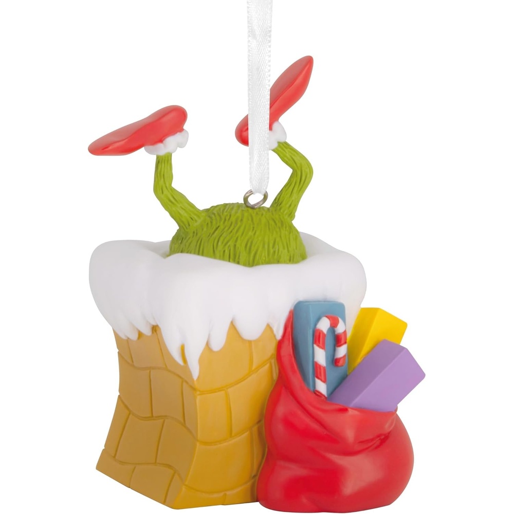 image:imageHallmark Christmas Ornament Dr Seusss How the Grinch Stole Christmas Grinch in Chimney Ornament Gifts for Dr Seuss Fans