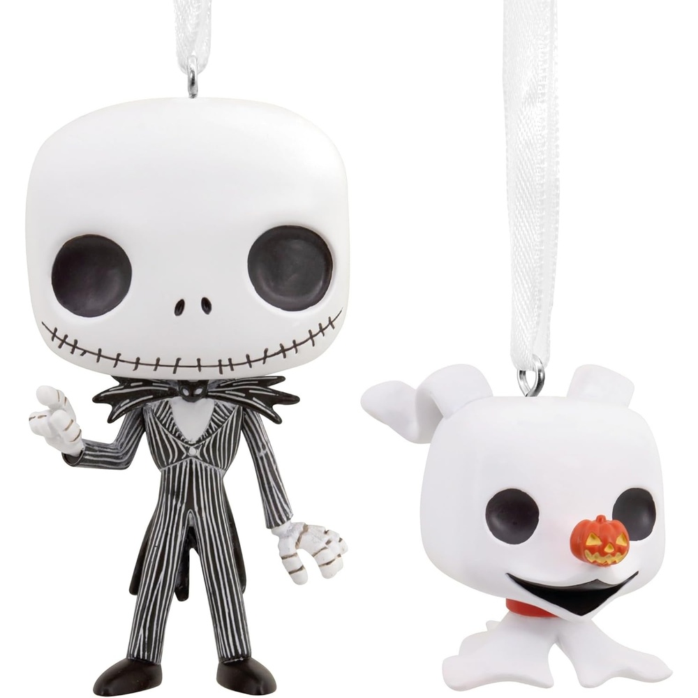 image:imageHallmark Christmas Ornaments Disney Tim Burtons The Nightmare Before Christmas Jack Skellington and Zero Funko POP Ornaments Set of 2 Gifts for Disney Fans
