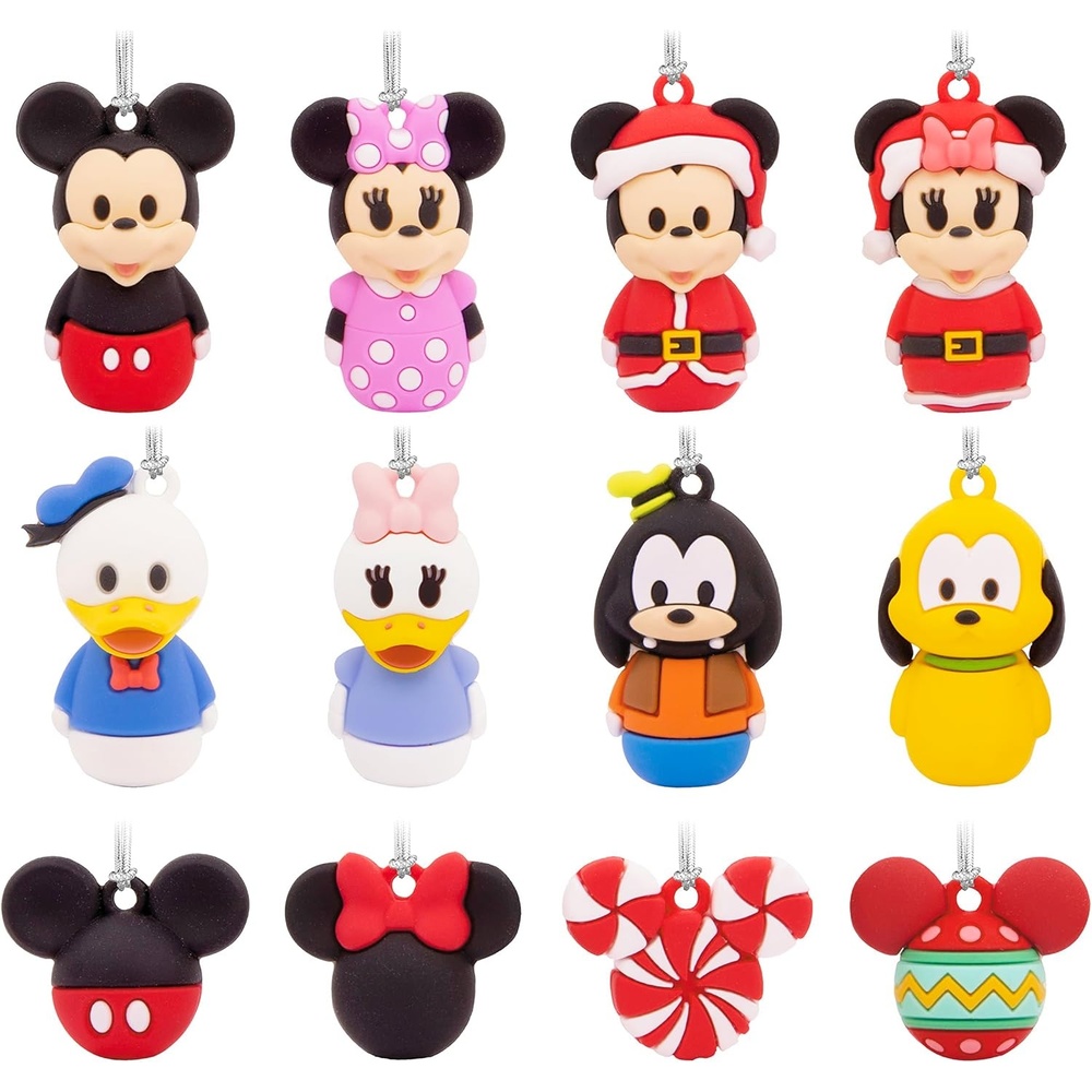 image:imageHallmark Disney Mickey Mouse and Friends 11 Miniature Countdown Calendar Paper Tree with 15 Mini Ornaments Set of 13 Shatterproof