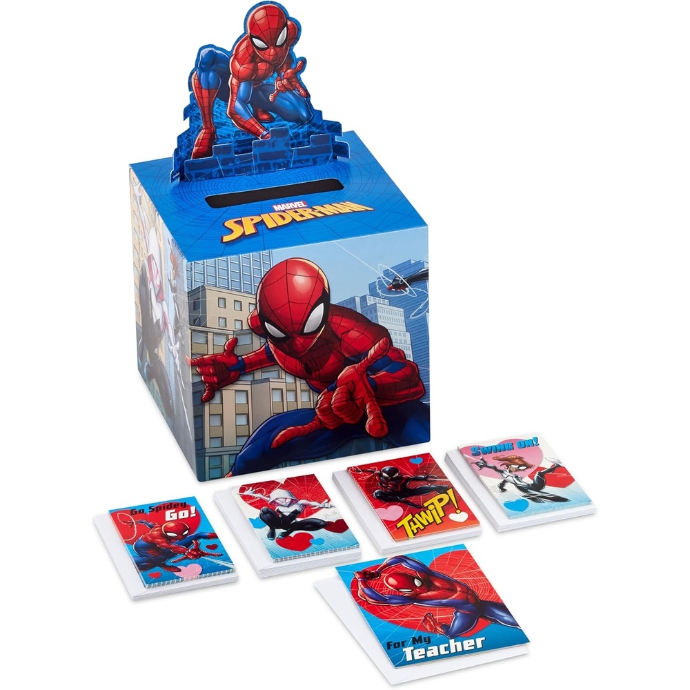 image:imageHallmark DisneyPixar Toy Story Valentines Day Cards and Mailbox for Kids School Classroom Exchange 1 Box 32 Valentine Cards 1 Teacher CardSpiderMan  Pop Up Box