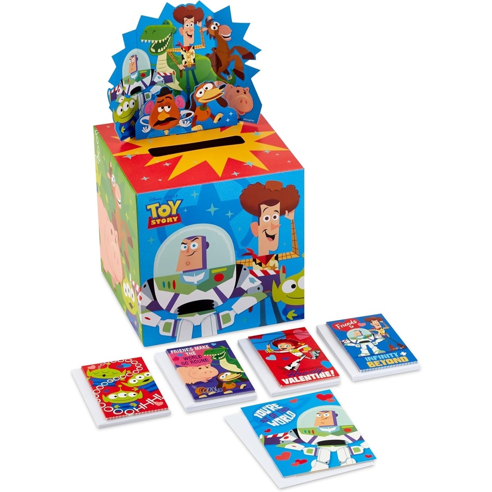 image:imageHallmark DisneyPixar Toy Story Valentines Day Cards and Mailbox for Kids School Classroom Exchange 1 Box 32 Valentine Cards 1 Teacher CardToy Story  Pop Up Box