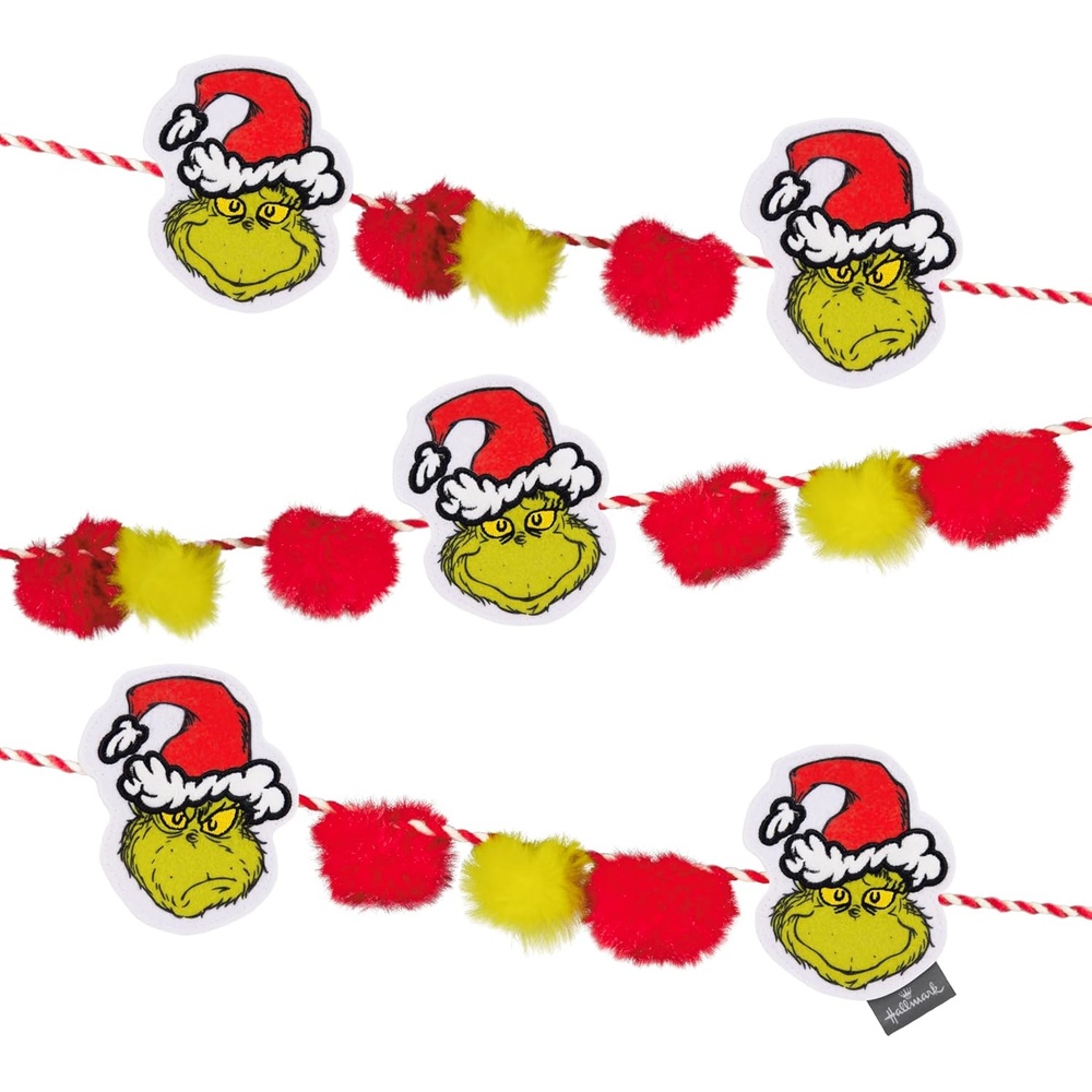 image:imageHallmark Dr Seusss How the Grinch Stole Christmas 72 Christmas Garland Fabric Gifts for Dr Seuss Fans