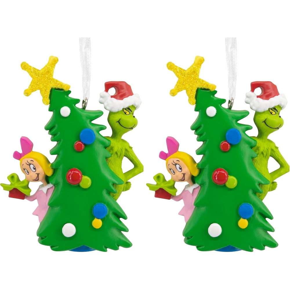 image:imageHallmark Dr Seusss How the Grinch Stole Christmas Grinch with Cindy Lou Who Christmas OrnamentPack of 2