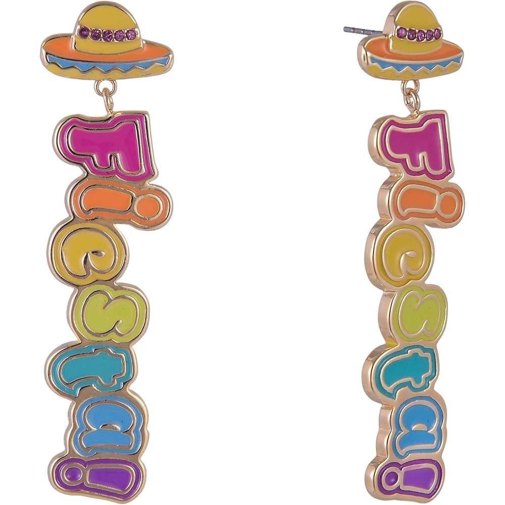image:imageHallmark Enamel Fiesta Linear Drop Earrings
