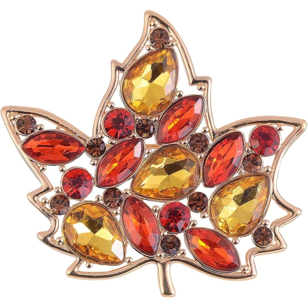 image:imageHallmark Fall Stone Leaf Pin