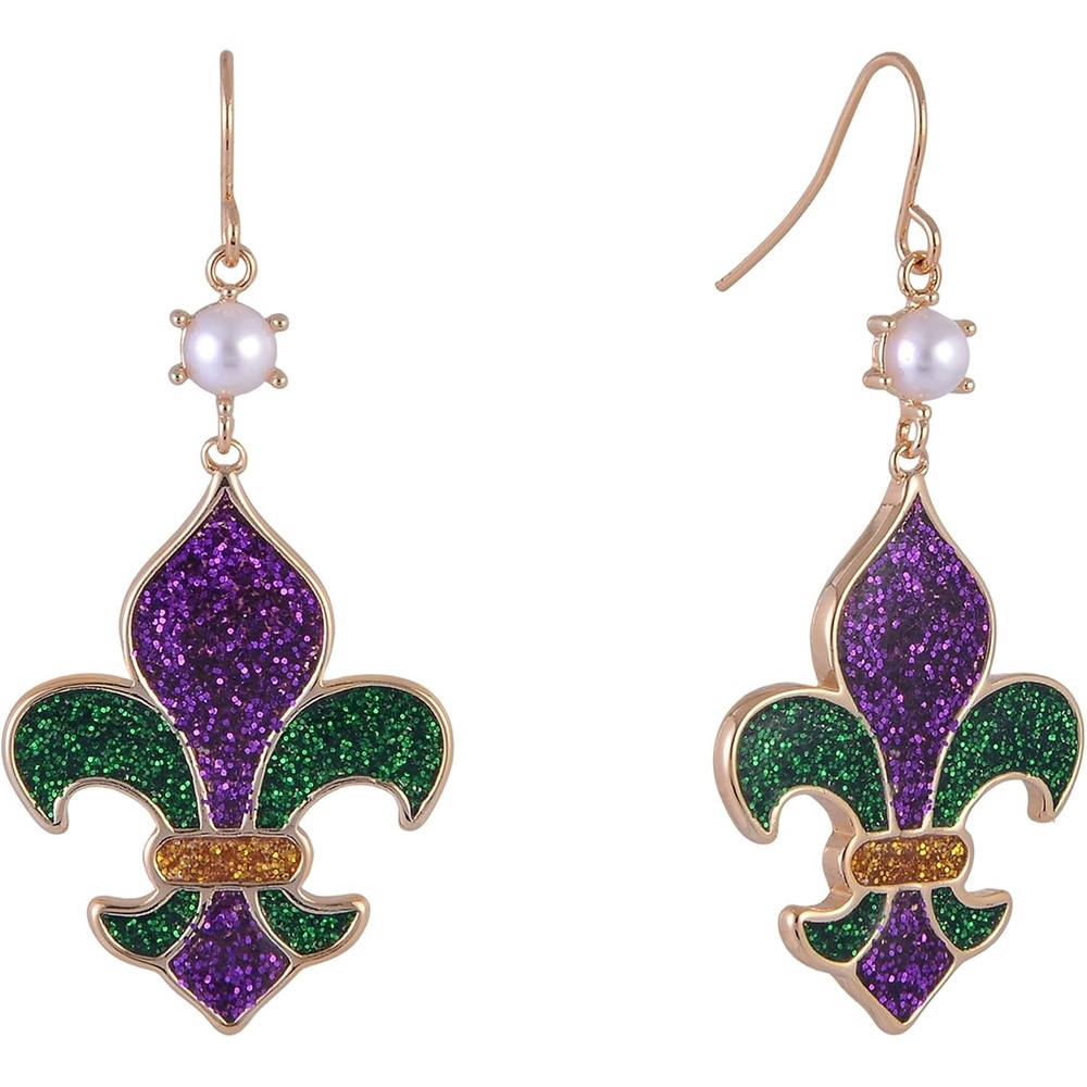 image:imageHallmark Fleur De Lis Earrings for Mardi Gras
