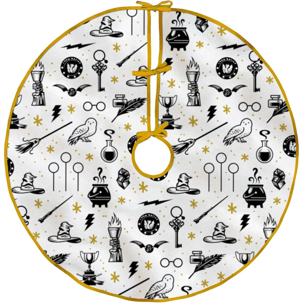 image:imageHallmark Harry Potter 48 Christmas Tree Skirt Fabric Gifts for Harry Potter Fans